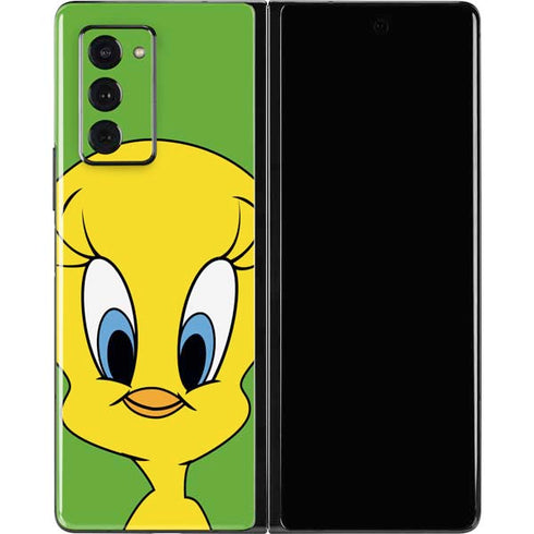 Looney Tunes Tweety Bird Zoomed In Galaxy Z Fold2 5G Skin