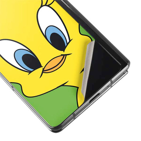 Looney Tunes Tweety Bird Zoomed In Galaxy Z Fold2 5G Skin