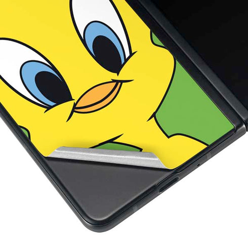 Looney Tunes Tweety Bird Zoomed In Galaxy Z Fold3 5G Skin