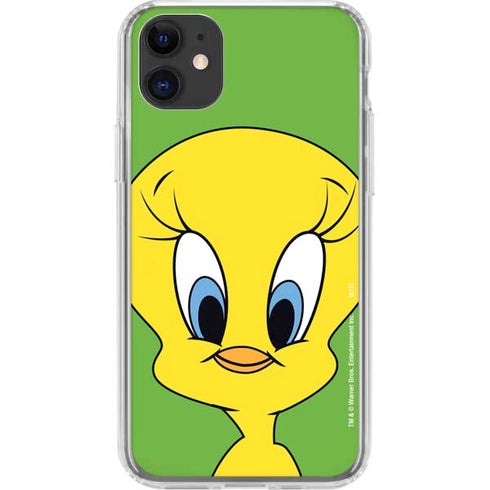 Looney Tunes Tweety Bird Zoomed In iPhone 11 Clear Case