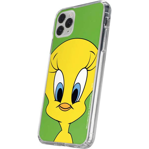 Looney Tunes Tweety Bird Zoomed In iPhone 11 Pro Clear Case