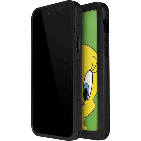 Looney Tunes Tweety Bird Zoomed In iPhone 12 Pro Waterproof Case