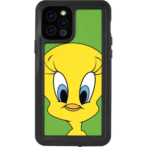 Looney Tunes Tweety Bird Zoomed In iPhone 12 Pro Waterproof Case