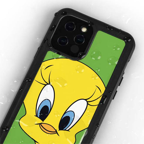 Looney Tunes Tweety Bird Zoomed In iPhone 12 Pro Waterproof Case