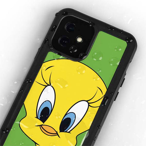 Looney Tunes Tweety Bird Zoomed In iPhone 12 Waterproof Case