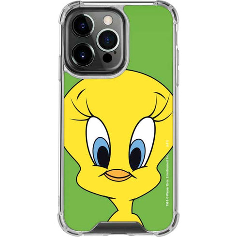 Looney Tunes Tweety Bird Zoomed In iPhone 13 Pro Clear Case