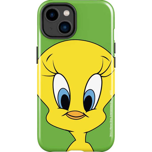 Looney Tunes Tweety Bird Zoomed In iPhone 15 Plus Impact Case