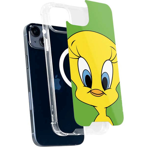 Looney Tunes Tweety Bird Zoomed In iPhone 15 Plus MagSafe Case