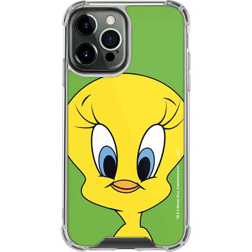 Looney Tunes Tweety Bird Zoomed In iPhone 14 Pro Max Clear Case