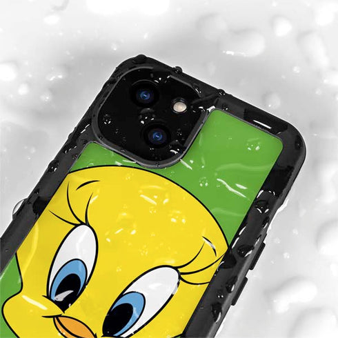 Looney Tunes Tweety Bird Zoomed In iPhone 15 Waterproof Case