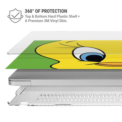 Looney Tunes Tweety Bird Zoomed In MacBook Air 15in (2023-2025) Case plus Skin