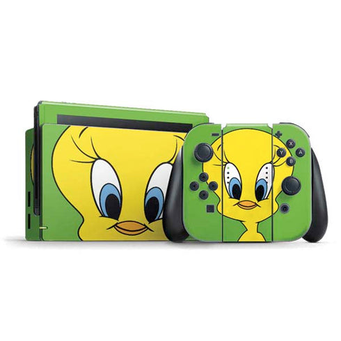 Looney Tunes Tweety Bird Zoomed In Nintendo Switch Bundle Skin
