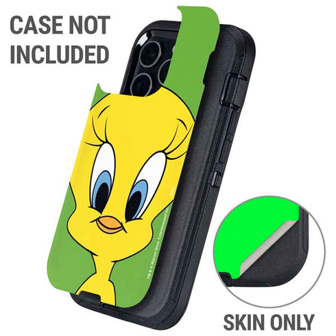Looney Tunes Tweety Bird Zoomed In Otterbox Defender iPhone Skin