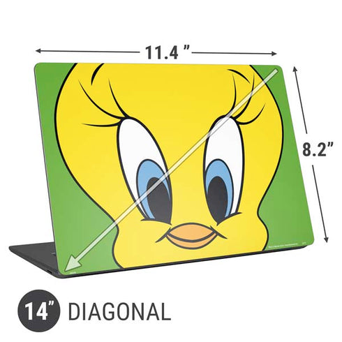 Looney Tunes Tweety Bird Zoomed In Universal Laptop 14in (11.4 x 8.2in) Skin