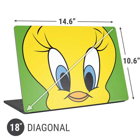 Looney Tunes Tweety Bird Zoomed In Universal Laptop 18in (14.6 x 10.6in) Skin