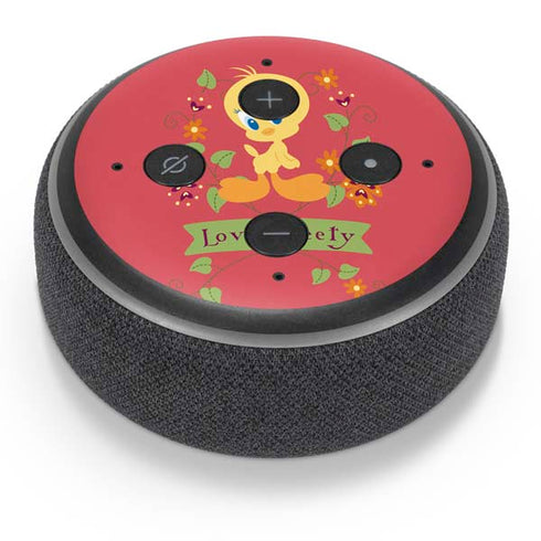 Looney Tunes Tweety Embroidered Amazon Echo Dot Skin