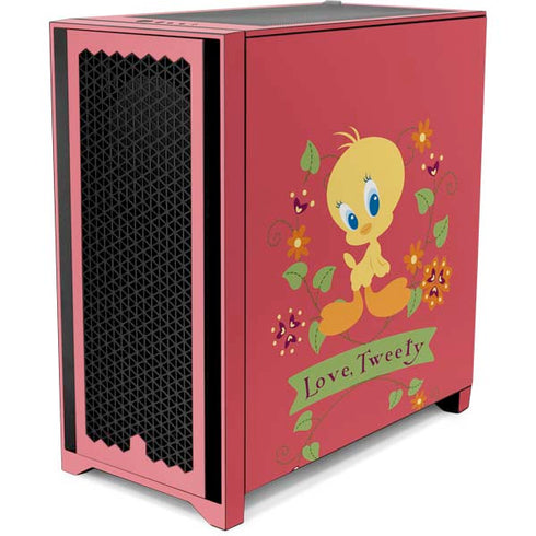 Looney Tunes Tweety Embroidered Corsair 4000D Tempered Glass Mid-Tower ATX Case Skin