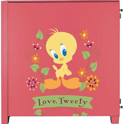 Looney Tunes Tweety Embroidered Corsair 4000D Tempered Glass Mid-Tower ATX Case Skin
