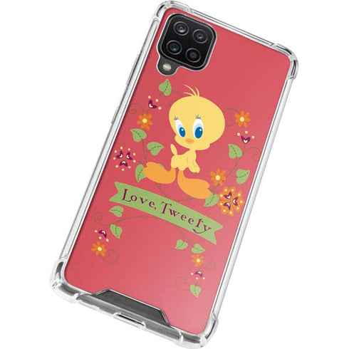 Looney Tunes Tweety Embroidered Galaxy A12 Clear Case