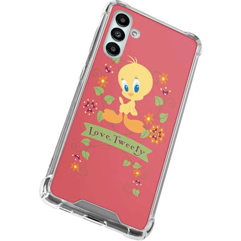 Looney Tunes Tweety Embroidered Galaxy A13 5G Clear Case