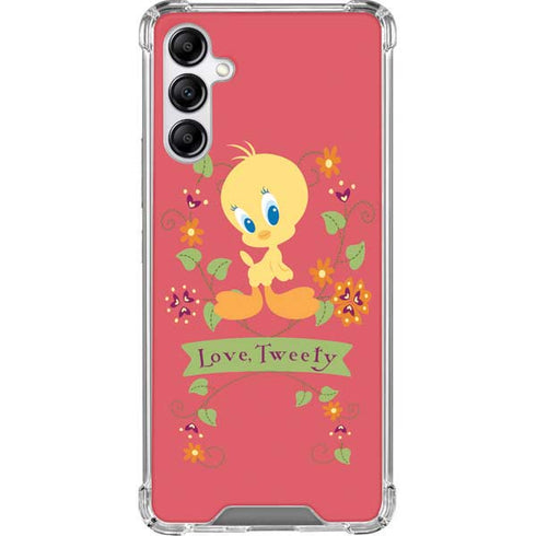 Looney Tunes Tweety Embroidered Galaxy A14 5G Clear Case