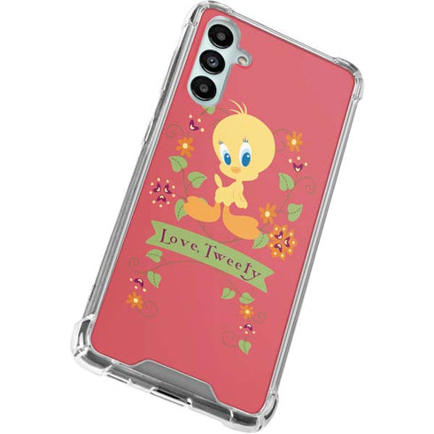 Looney Tunes Tweety Embroidered Galaxy A14 5G Clear Case
