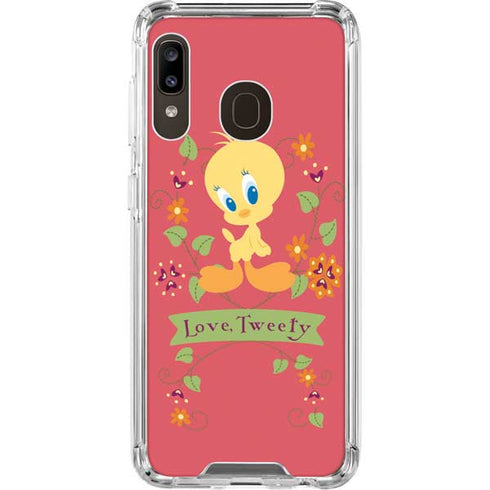 Looney Tunes Tweety Embroidered Galaxy A30 Clear Case