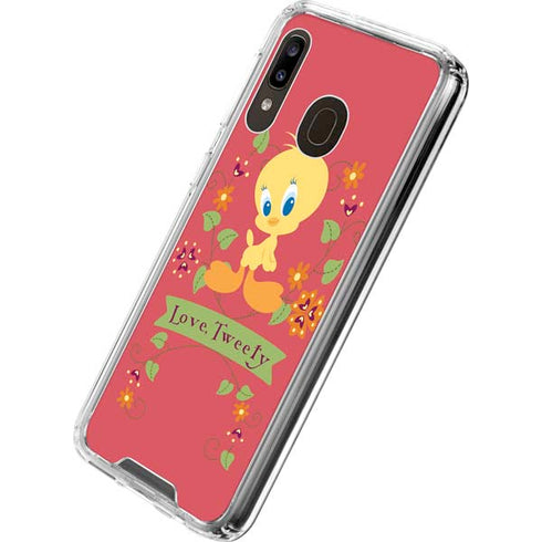 Looney Tunes Tweety Embroidered Galaxy A30 Clear Case