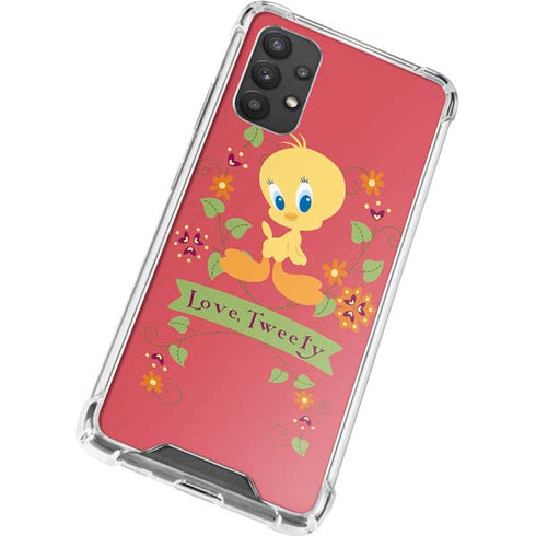 Looney Tunes Tweety Embroidered Galaxy A32 5G Clear Case