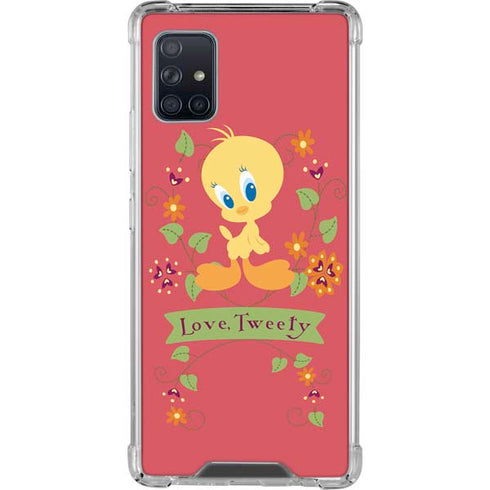 Looney Tunes Tweety Embroidered Galaxy A51 5G Clear Case