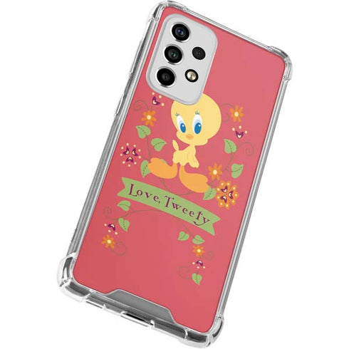 Looney Tunes Tweety Embroidered Galaxy A53 5G Clear Case