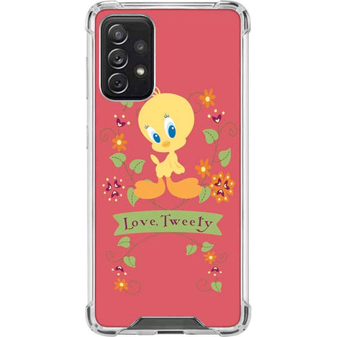 Looney Tunes Tweety Embroidered Galaxy A72 5G Clear Case