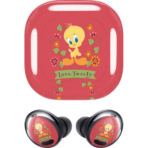 Looney Tunes Tweety Embroidered Galaxy Buds Pro Skin
