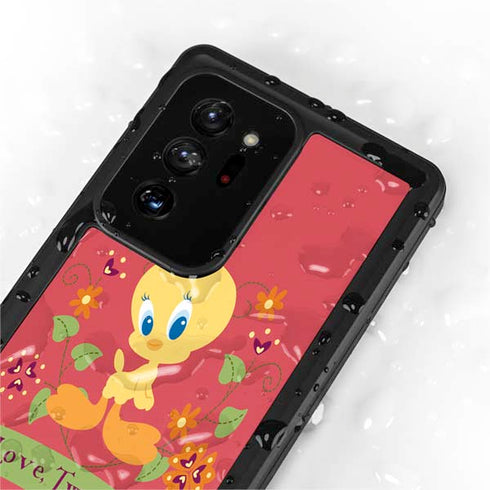 Looney Tunes Tweety Embroidered Galaxy Note20 Ultra 5G Waterproof Case