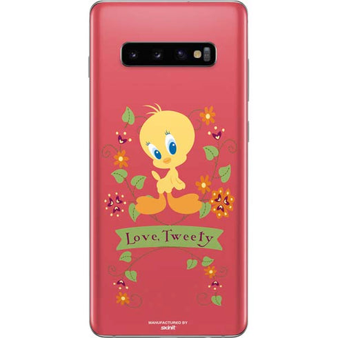 Looney Tunes Tweety Embroidered Galaxy S10 Plus Skin