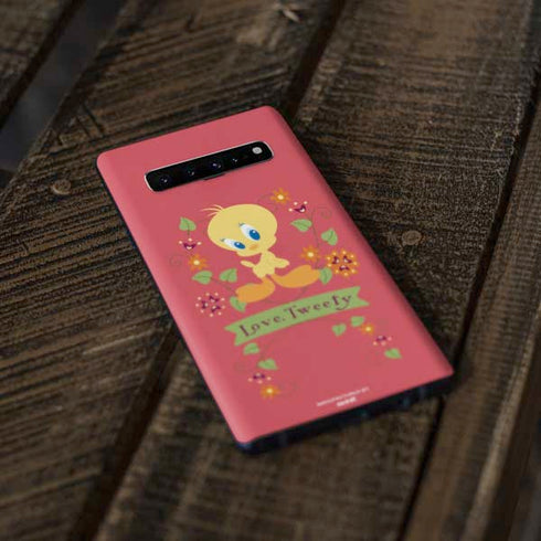 Looney Tunes Tweety Embroidered Galaxy S10 Plus Skin