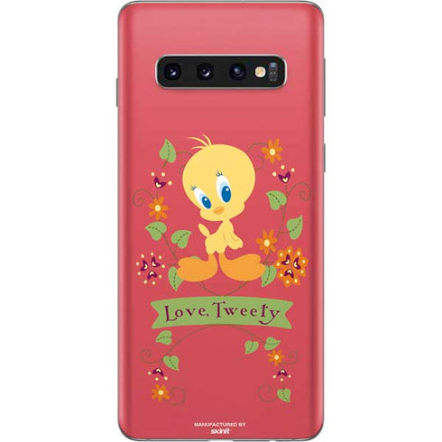 Looney Tunes Tweety Embroidered Galaxy S10 Skin