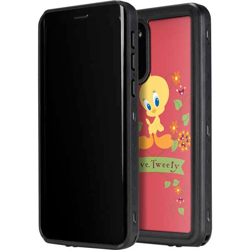 Looney Tunes Tweety Embroidered Galaxy S20 Plus Waterproof Case
