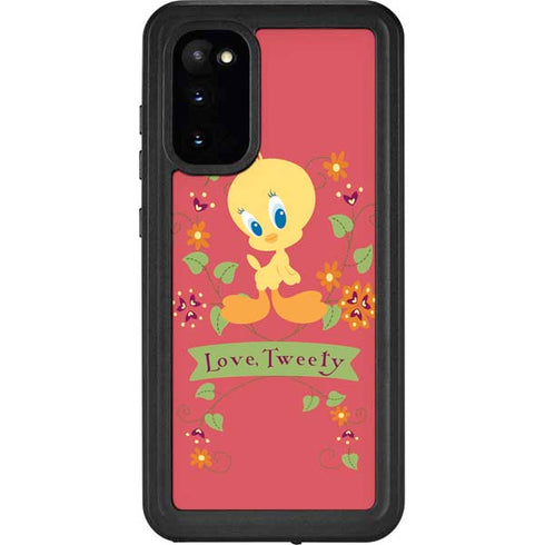 Looney Tunes Tweety Embroidered Galaxy S20 Waterproof Case