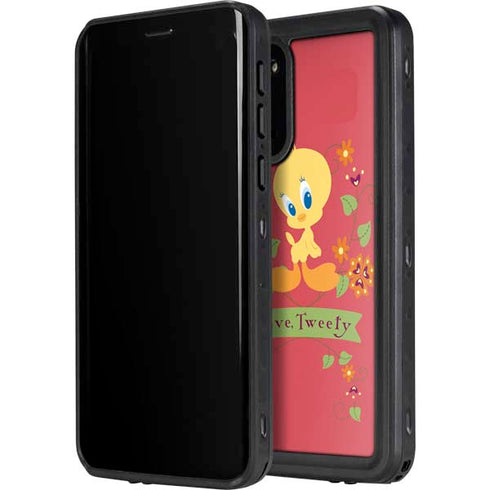 Looney Tunes Tweety Embroidered Galaxy S20 Waterproof Case