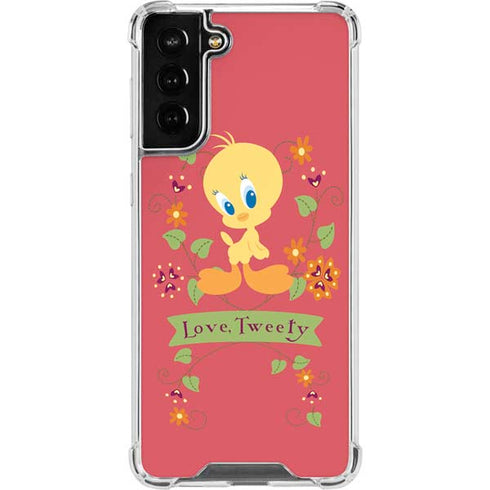 Looney Tunes Tweety Embroidered Galaxy S21 FE Clear Case