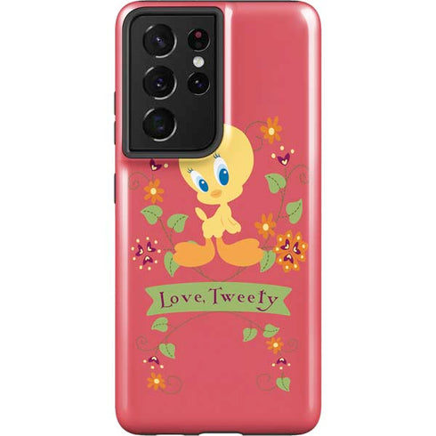 Looney Tunes Tweety Embroidered Galaxy S21 Ultra 5G Pro Case
