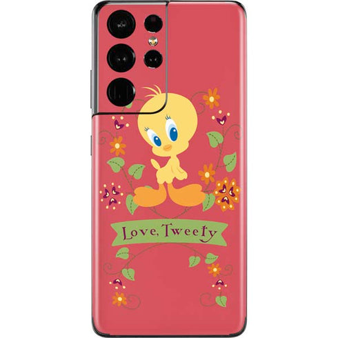 Looney Tunes Tweety Embroidered Galaxy S21 Ultra 5G Skin