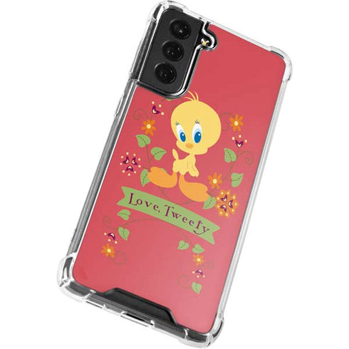 Looney Tunes Tweety Embroidered Galaxy S22 Clear Case