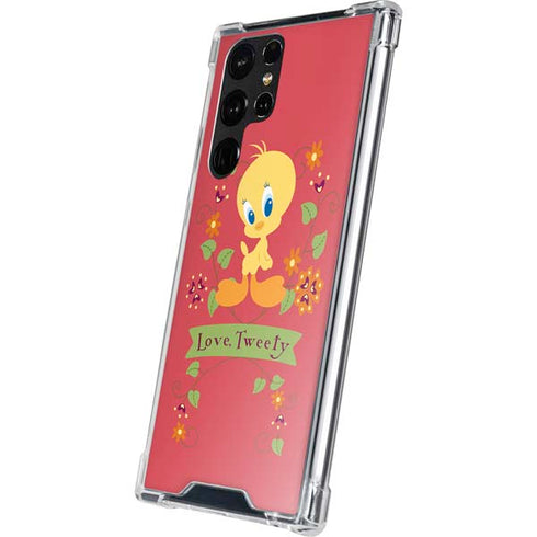 Looney Tunes Tweety Embroidered Galaxy S22 Ultra Clear Case
