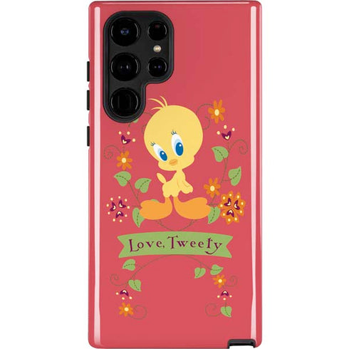 Looney Tunes Tweety Embroidered Galaxy S22 Ultra Pro Case