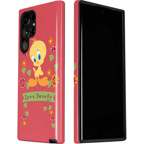 Looney Tunes Tweety Embroidered Galaxy S22 Ultra Pro Case