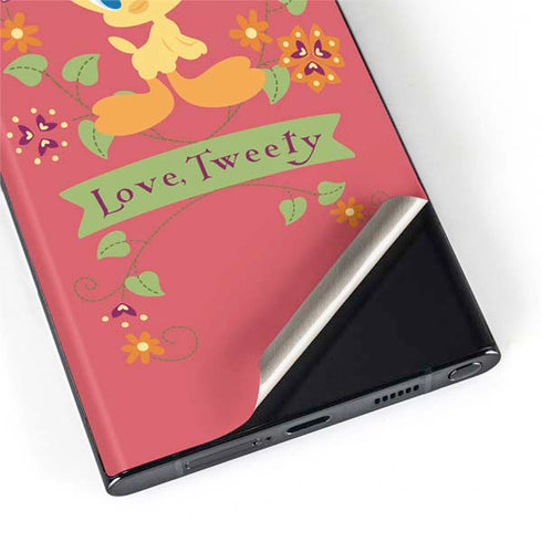 Looney Tunes Tweety Embroidered Galaxy S22 Ultra Skin
