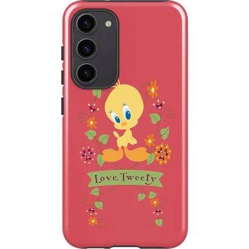 Looney Tunes Tweety Embroidered Galaxy S23 Plus Pro Case