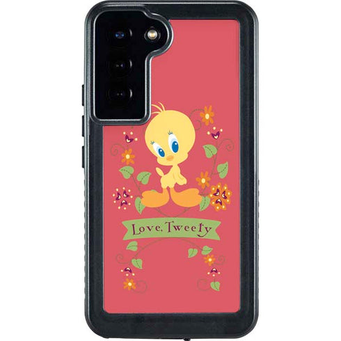 Looney Tunes Tweety Embroidered Galaxy S23 Plus Waterproof Case